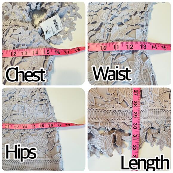 ASTR the Label Lavender Lace Overlay Off the Shoulder Party Dress Women Sz M NWT - Picture 8 of 11